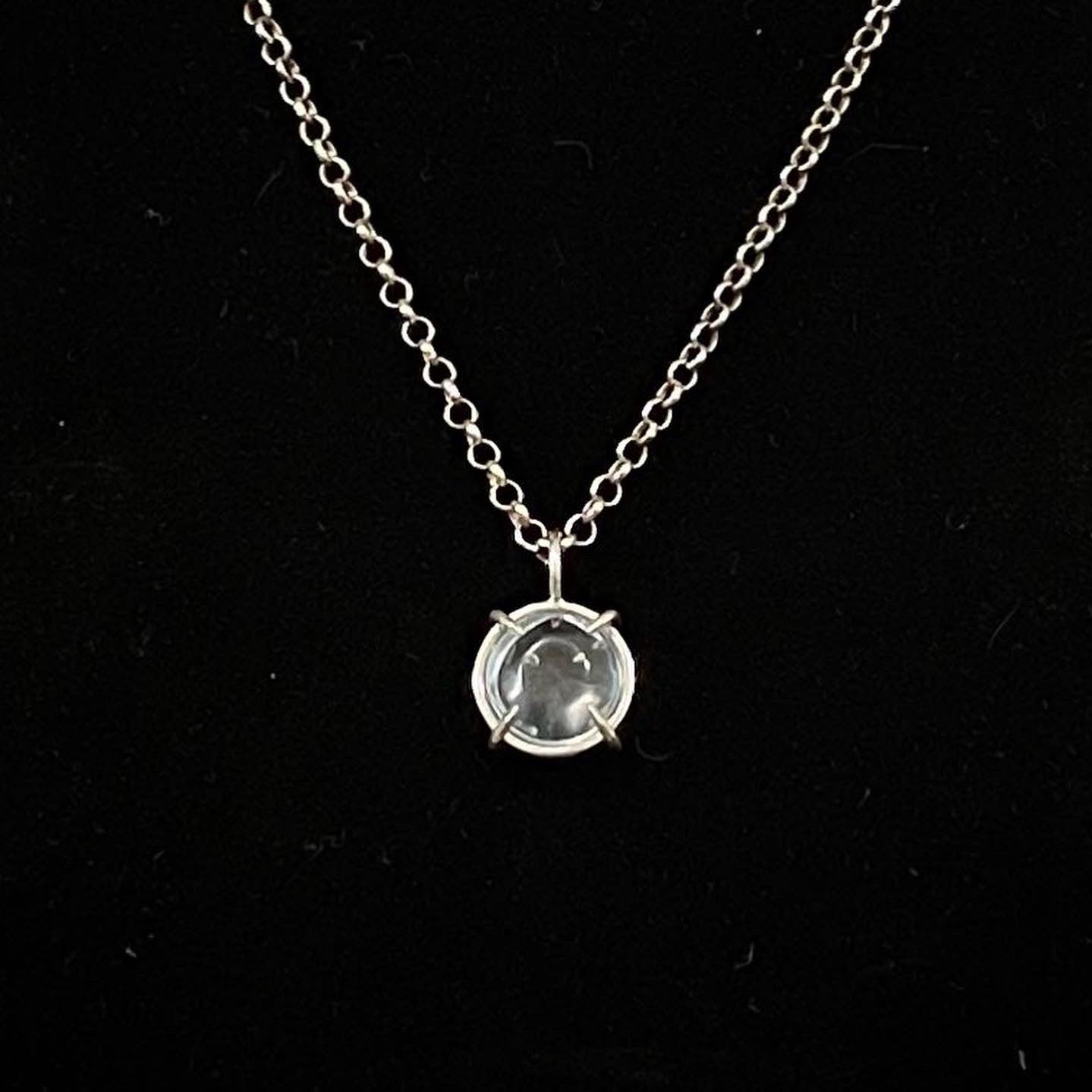 Pendentif topaze bleue