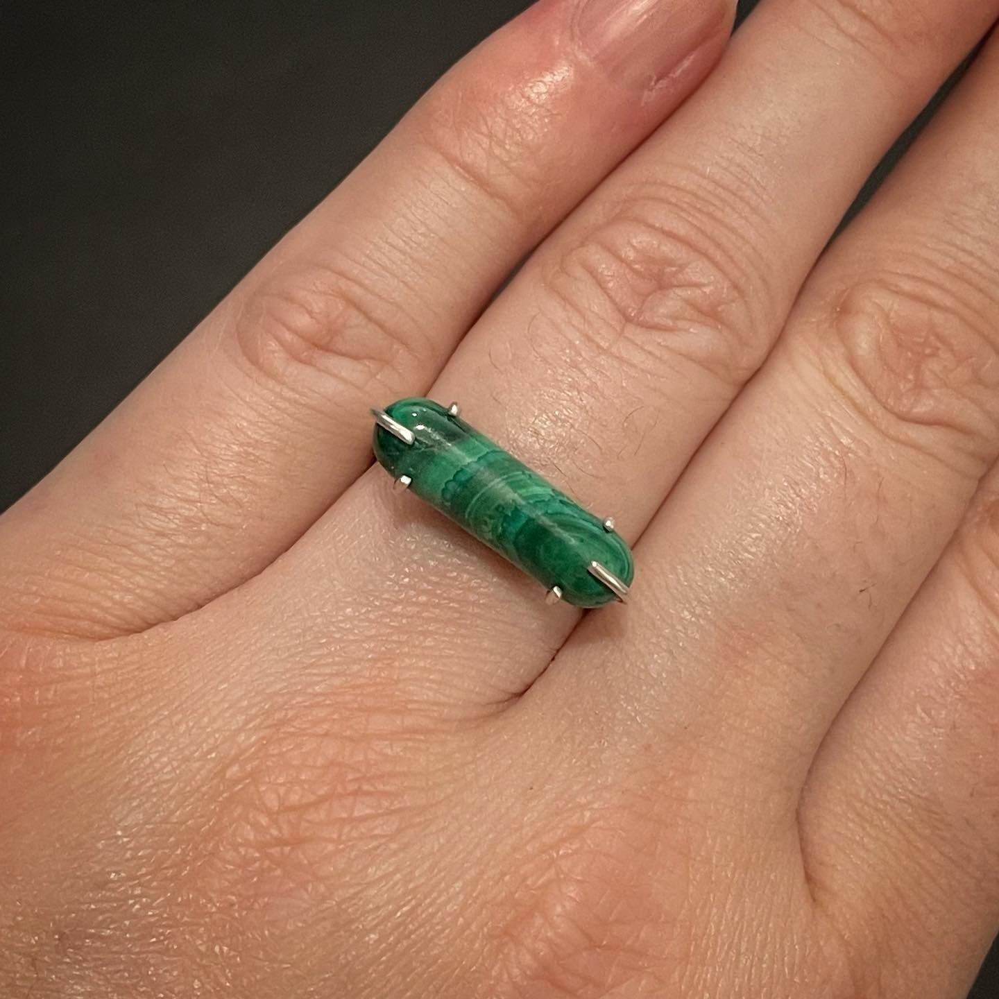 Bague malachite
