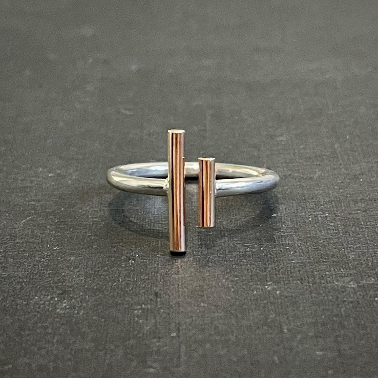 Bague Double Barre