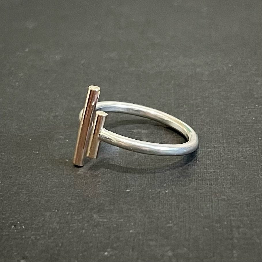 Bague Double Barre